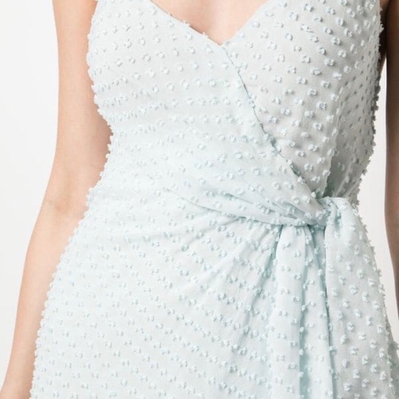 Alice + Olivia NWT Katie Tie Wrap Silk Mini Dress - Picture 7 of 8